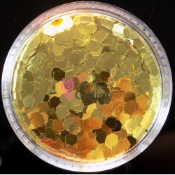 Decor pentru unghii 8g SU37 paiete hexagonale Gold Metalizat